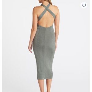 NWT Glamorous silver dress with halter neck